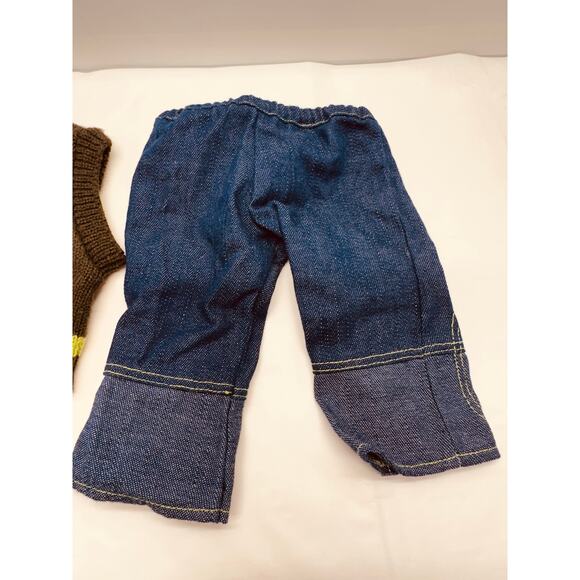 American Girl Bitty Baby Doll Gray Sweater and Jean Outfit 2 Piece Set - Picture 4 of 7